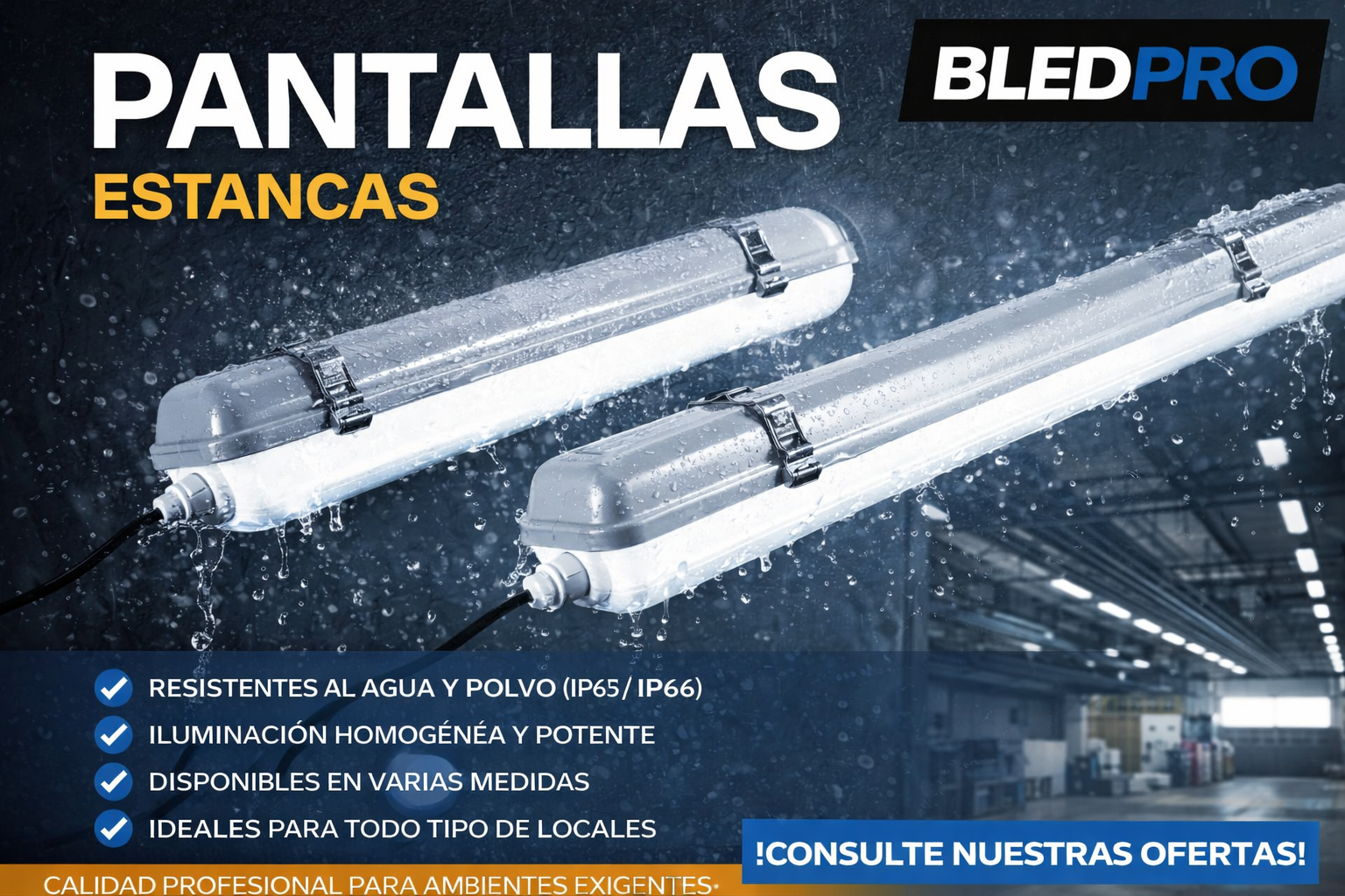 Barcelona LED Pro — pantallas estancas