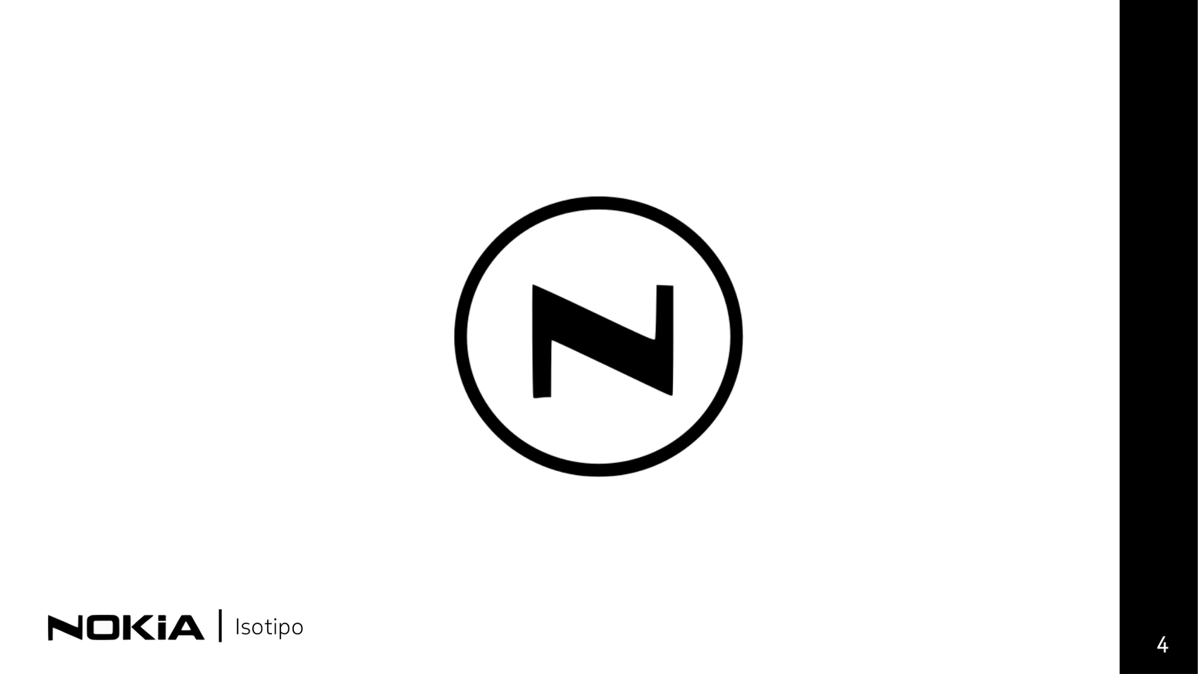 Nokia — isotipo rediseñado: la N en un círculo